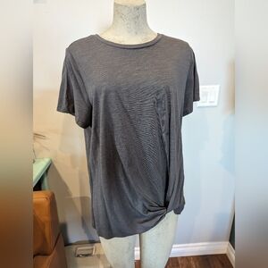 Maurice twist knot tee, heather Gray plus size 0x, New!